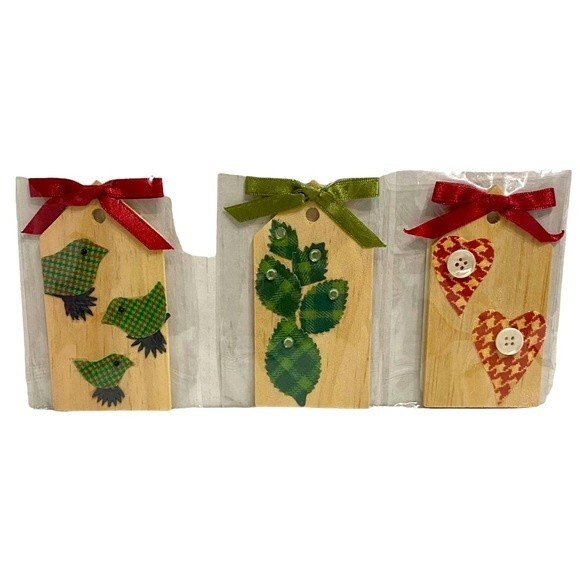 Michael’s Holiday Wooden Tags, 3-Pack - Picture 1 of 2